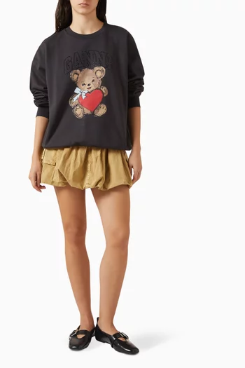 Isoli Bear-print Sweatshirt in Organic Cotton