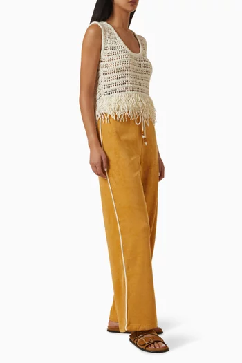 بنطال كوكوس شارلي برباط تضييق قطن