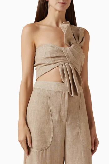 بلوزة اويستر بفتحة رقبة بكتف مكشوف