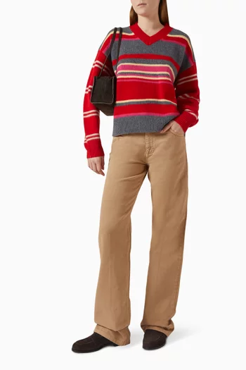 Rene Stripe Sweater in Wool