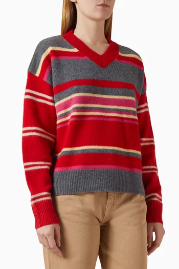 Rene Stripe Sweater in Wool