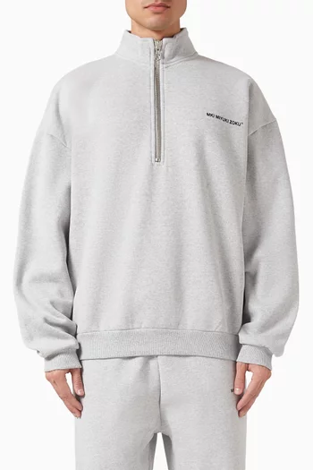 Uniform Quarter Zip Sweatshirt in Cotton