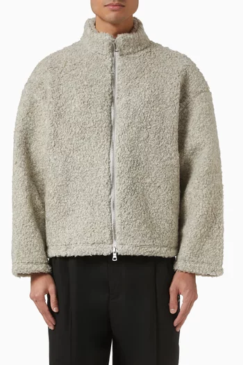 Track Jacket in Wool-fleece