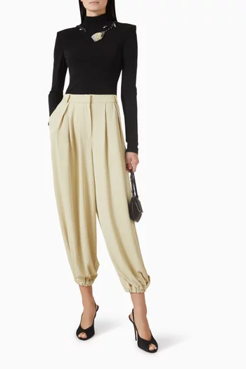 Balloon Voluminous Pants in Crepe
