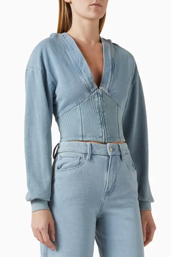 كنزة جينيوس بغطاء رأس وسحّاب