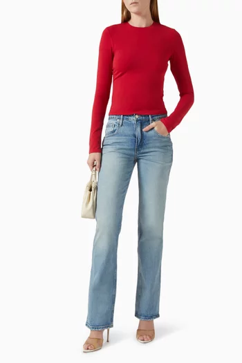 تي شيرت بأكمام طويلة قطن مطاطي للغاية