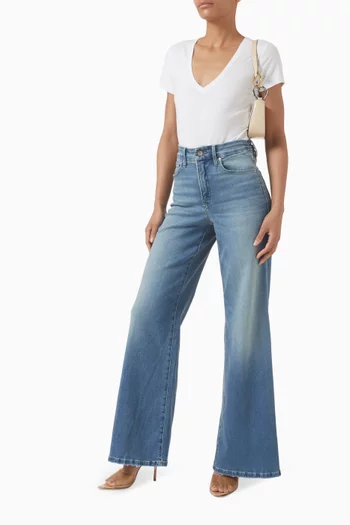 Soft-tech Good Waist Palazzo Jeans in Denim