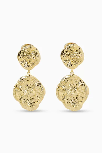 B.O Mini Zuri Drop Earrings in 24kt Gold-plated Metal