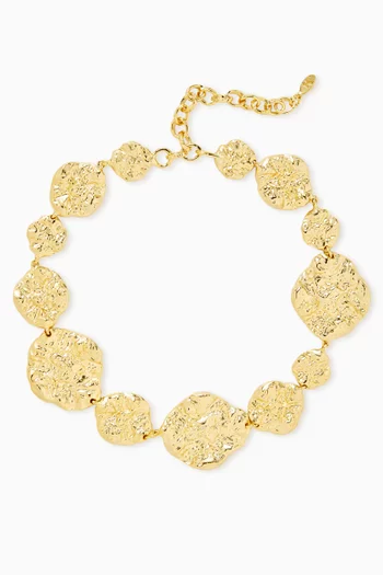 Zuri Choker Necklace in 24kt Gold-plated Metal