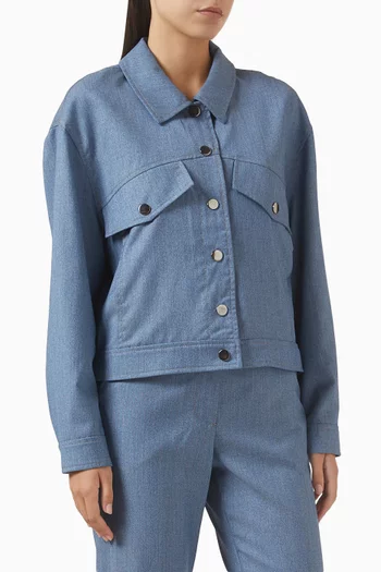 جاكيت بقصة مريحة دينم