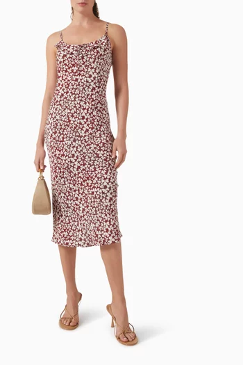 Skye Lucky-print Dress in Silk Jianhong Crepe