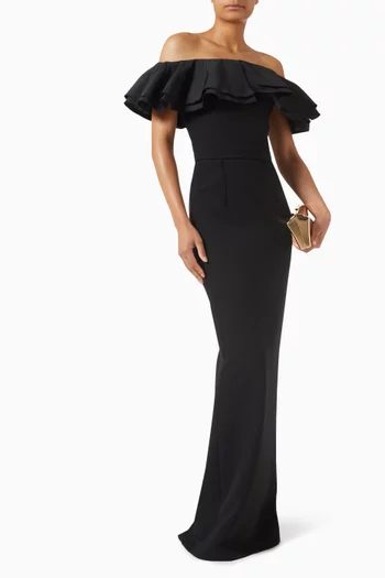 Ryan Maxi Dress in Crepe