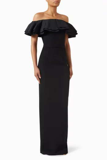 Ryan Maxi Dress in Crepe