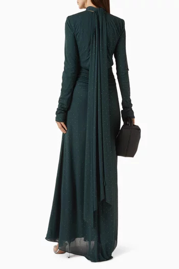 Sequin-embellished Scarf Dress