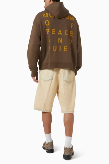 كنزة بغطاء رأس كاستيلي بسحّاب قطن