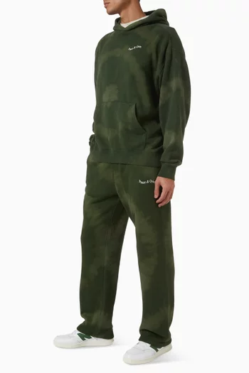 بنطال رياضي بشعار الماركة الشهير بصباغة العقد والربط قطن