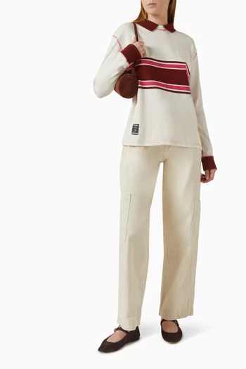 Olina Placement Stripe Rugby Shirt