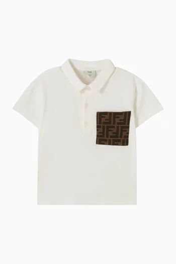 FF Patch Polo Shirt in Cotton
