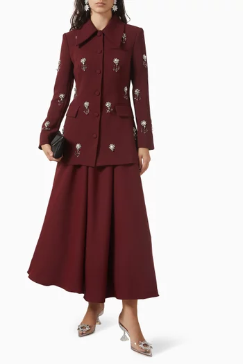 تنورة بقصة متوسطة الطول على شكل حرف A‏