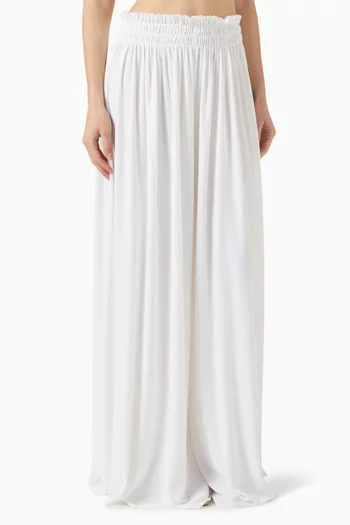 Wide-leg Pants in Poly Lycra