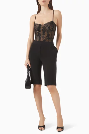 Front Bermuda Shorts in Poly Lycra