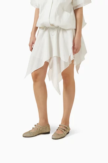 حذاء باليرينا اريانا بتصميم كروشيه وكعب مسطح