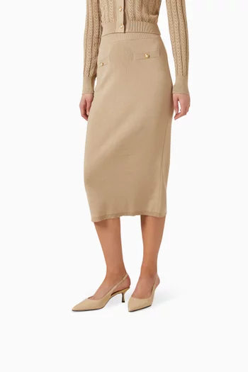 حذاء كلاسيك جولدن سبويلر بسير خلفي وكعب 55 مم جلد لامع