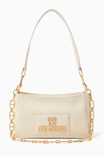 Small Shoulder Bag in Calfskin & Faux Leather