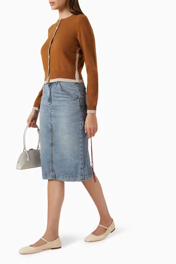 كارديغان بطبقتين من نسيج مضلع