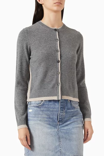 كارديغان بطبقتين من نسيج مضلع