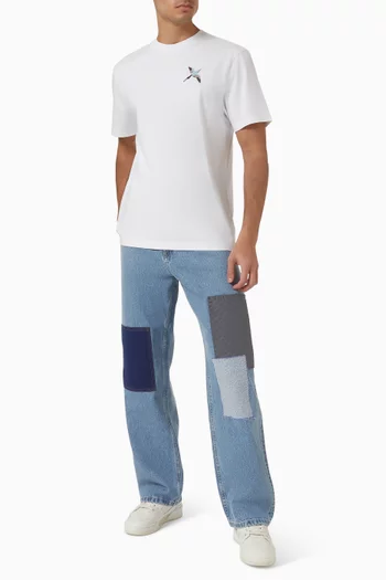 تي شيرت مزين بطائر آكل النحل قطن