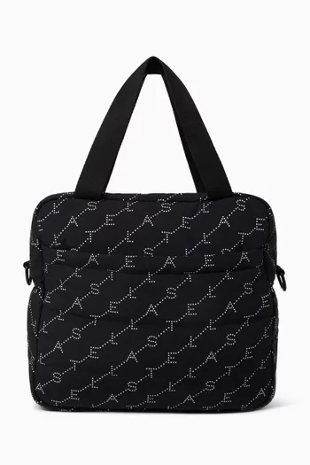 حقيبة يد لمستلزمات الأطفال بطبعة شعار الماركة