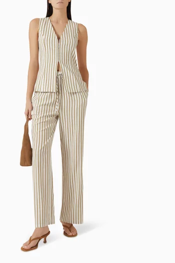 Edith Vest in Cotton-viscose