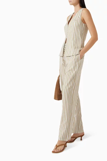 بنطال ايديث بقصة فضفاضة قطن وفيسكوز