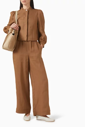 Shirt Jacket in Linen