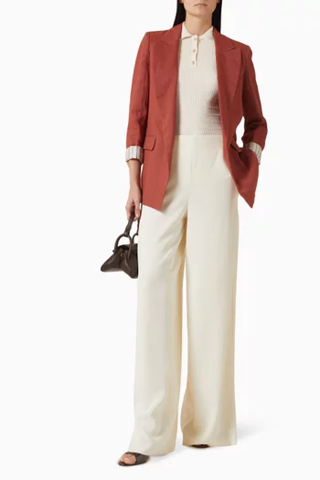 جاكيت بقصة مريحة كتان