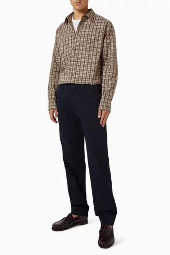 قميص جريت فيلاس بنقشة مربعات قطن بوبلين