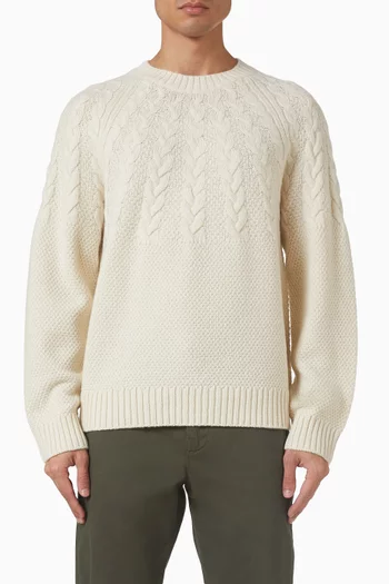 Airspun Cable-knit Sweater in Merino Wool