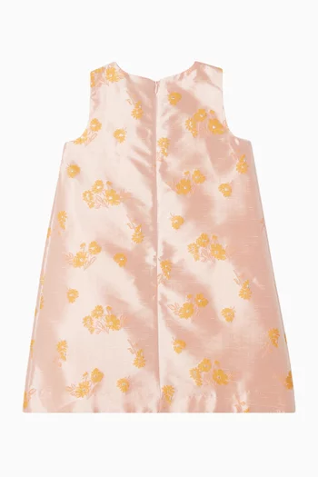 فستان قصير مزين بعقد بتصميم مروحة