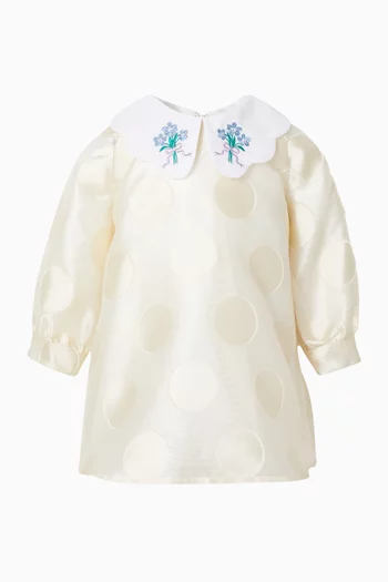 طقم فستان قصير بأكمام طويلة وسروال تحتي