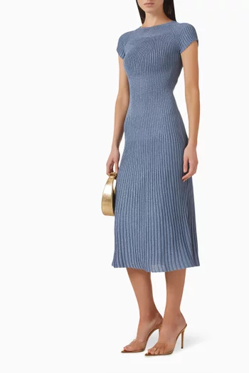 Midi Dress in Rib-knit