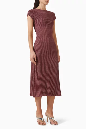 Midi Dress in Rib-knit