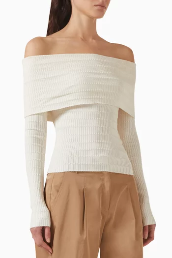 Cowl-neck Sweater in Viscose-blend