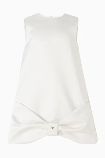 فستان بعقدة وقصة حرف A