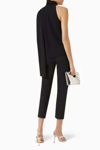 Halterneck Top in Envers-satin