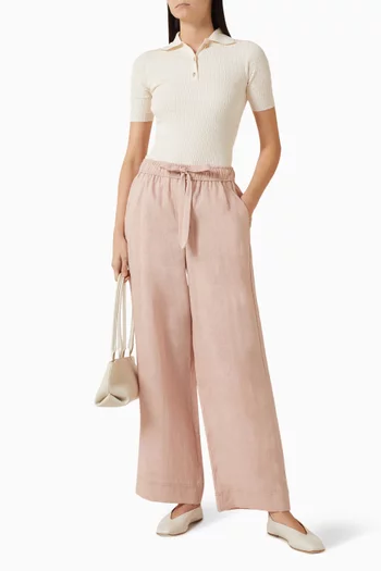 Wide-leg Pants in Linen