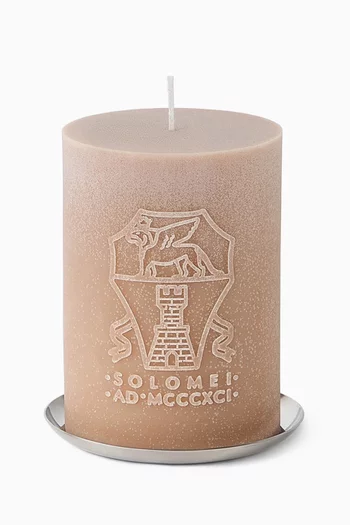 Logo Candle on Steel Base