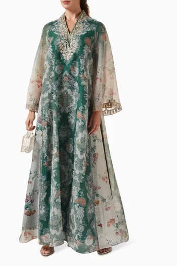 فستان وينسلو مزين بتطريزات أورجانزا