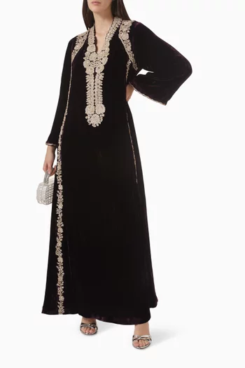 Embroidered Maxi Dress