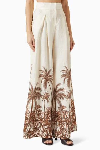 Desperte Printed Pants in Linen